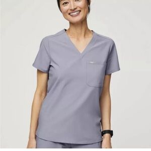 Figs Vapor Blue Scrub Top XS
